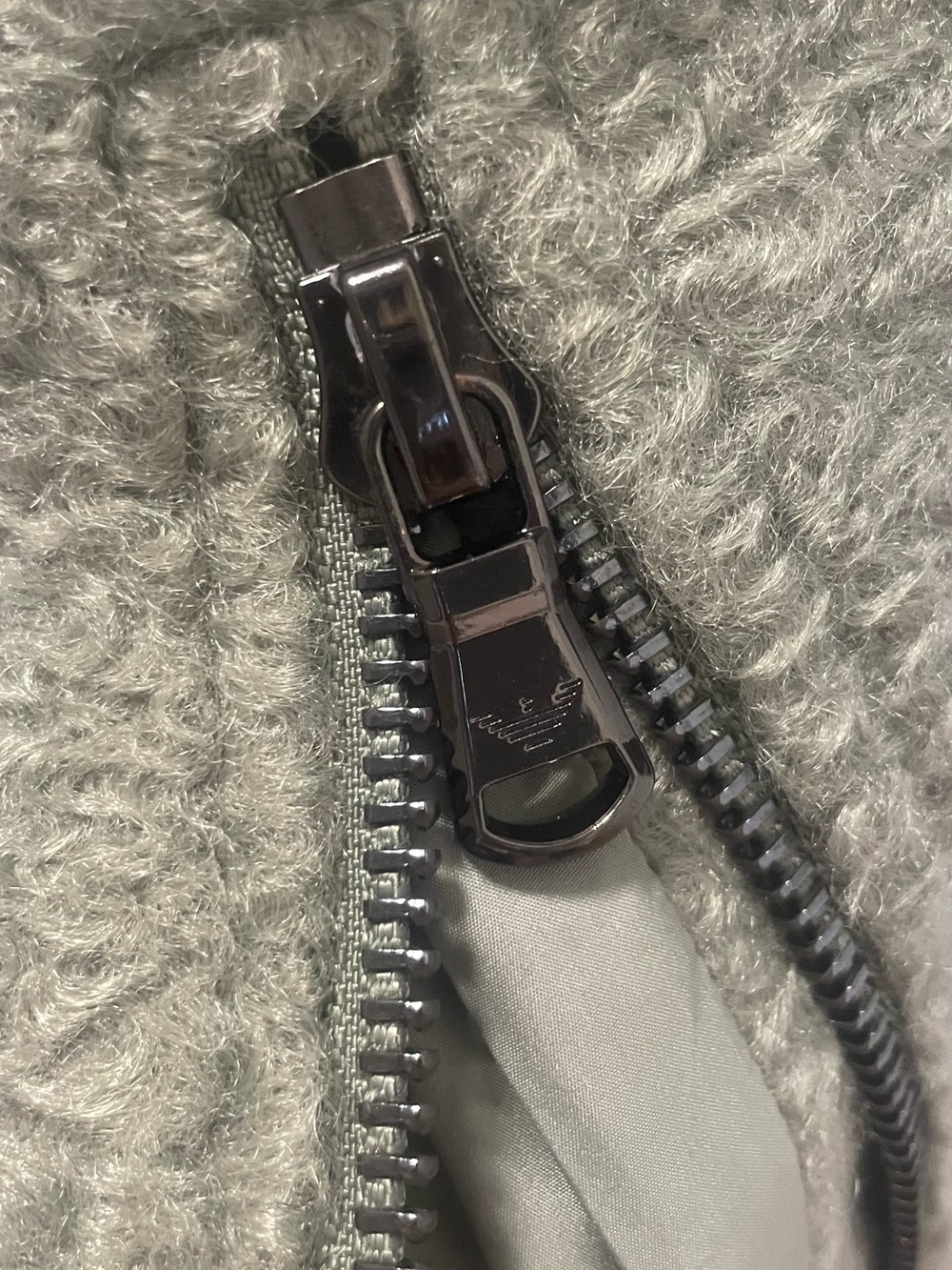 Emporio Armani Olive Green Teddy Bouclé Double-Breasted Coat - Picture 4 of 11
